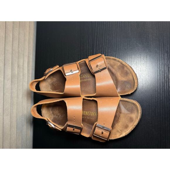 Birkenstock Milano Oiled Leather Brown Slingback Sandals EU 38 US Women 7 Men 5 main image 4